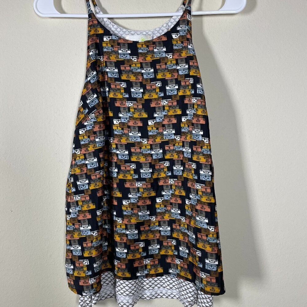 Porridge Women's Bown suitcase print Fully Lined tank top size XS